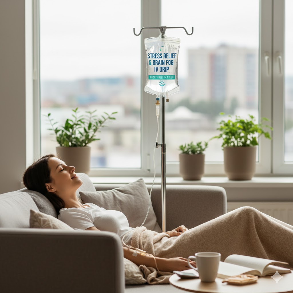 Stress Relief & Brain Fog IV Drip at Home